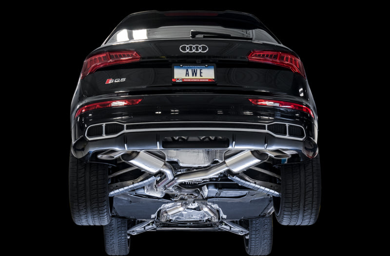 AWE Tuning 3015-31016 Audi B9 SQ5 Resonated Touring Edition Cat-Back Exhaust - No Tips (Turn Downs)