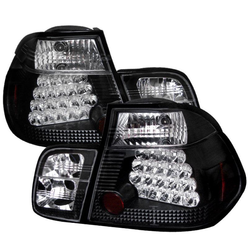 SPYDER 5000736 Spyder BMW E46 3-Series 99-01 4Dr LED Tail Lights Black ALT-YD-BE4699-4D-LED-BK