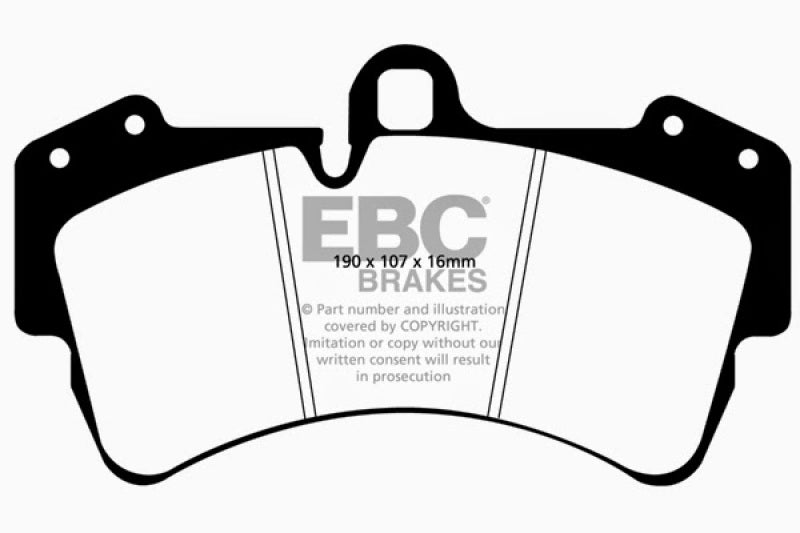 EBC DP31473C 03-07 Porsche Cayenne 4.5 (350mm Rotors) Redstuff Front Brake Pads