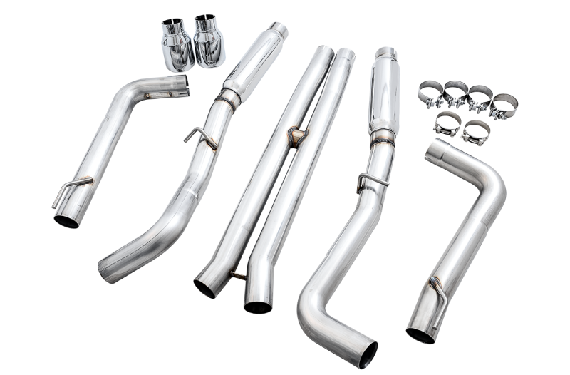 AWE Tuning 3015-32112 2015+ Dodge Charger 6.4L/6.2L Supercharged Track Edition Exhaust - Chrome Silver Tips