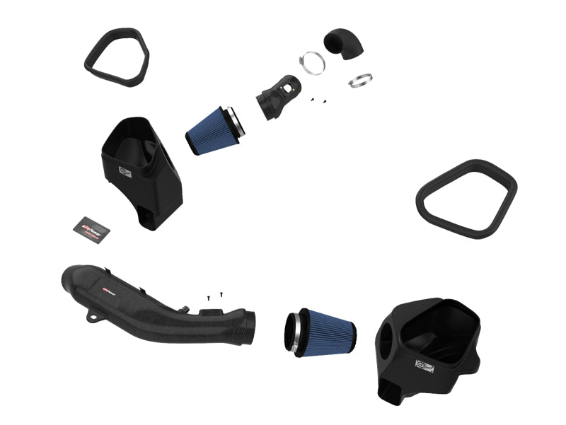 aFe 57-10006R Track Series Stg 2 Carbon Fiber Intake w/Pro 5R Media 15-20 BMW M3/M4(F80/82/83) L6-3.0L(tt) S55