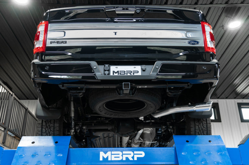 MBRP S5221AL 2021+ Ford F-150 Powerboost Hybrid 3in Single Side Exit - Aluminized Steel
