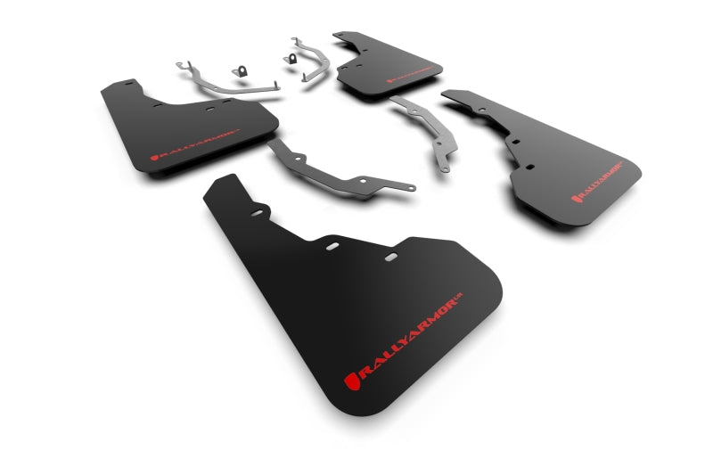 Rally Armor MF78-UR-BLK-RD 22-25 Hyundai Santa Cruz Black UR Mud Flap w/Red Logo