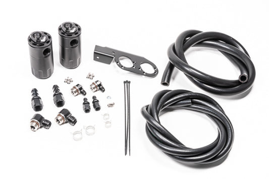 Radium Engineering 20-0729-FL Dual Catch Can Kit Nissan Z33 V35 VQ35DE/HR Fluid Lock