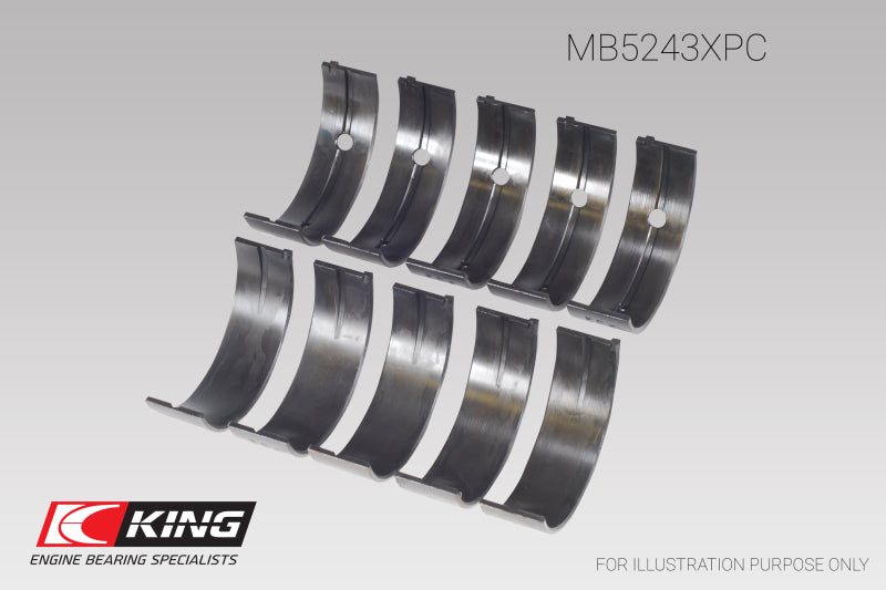 King Engine Bearings MB5243XPC Nissan SR20DE/DET (2.0L) Performance Coated Main Bearing Set - Size STD