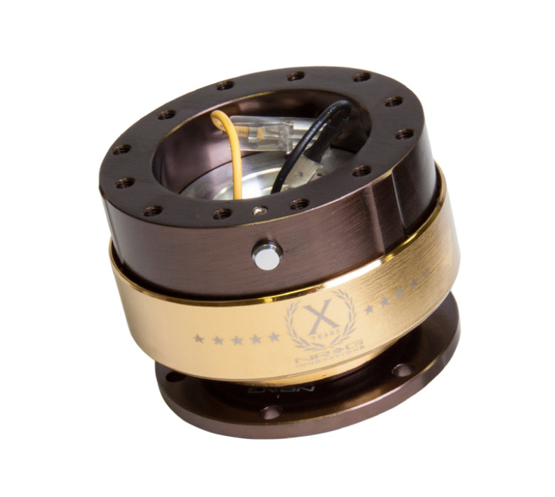NRG SRK-200BR-CG Quick Release Gen 2.0 - Bronze Body / Chrome Gold Ring