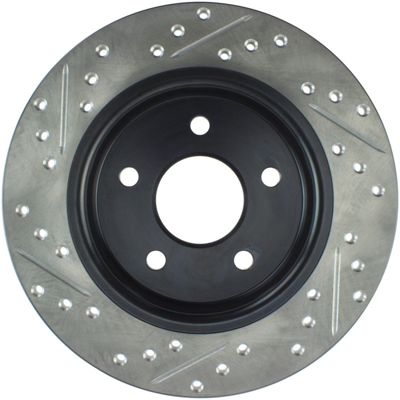 Stoptech 127.61099L StopTech 12-15 Ford Focus w/ Rear Disc Brakes Rear Left Slotted & Drilled Rotor
