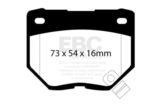 EBC DP5826NDX 89-95 Nissan Skyline (R32) 2.6 Twin Turbo GT-R Bluestuff Rear Brake Pads