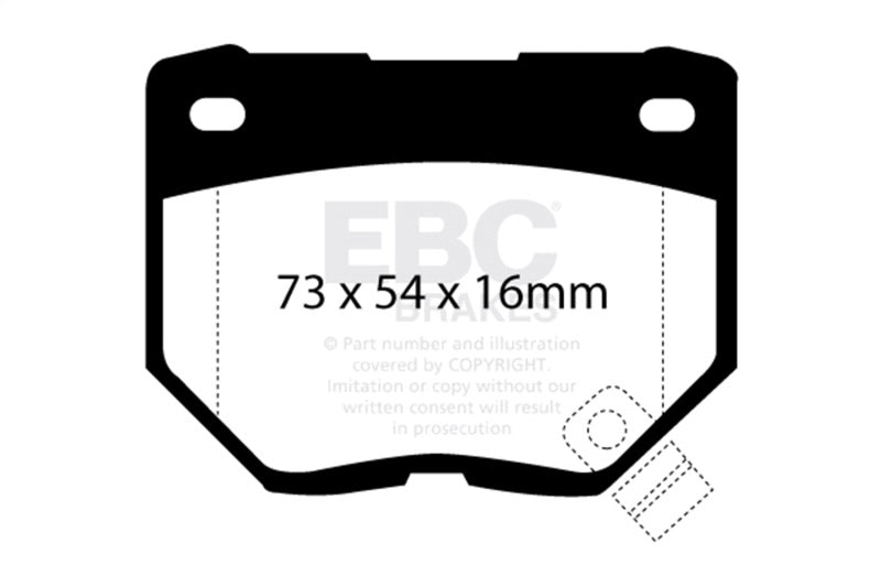 EBC DP3826C 89-95 Nissan Skyline (R32) 2.6 Twin Turbo GT-R Redstuff Rear Brake Pads