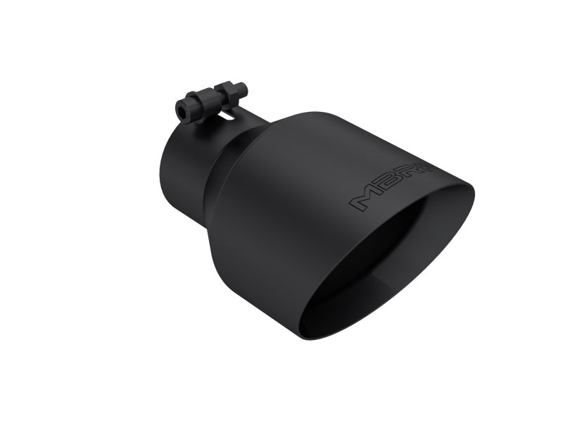 MBRP T5187BLK Universal 3in Hex Tip 5in Inlet 8in Length Dual Wall Exhaust Tip - Black Coated