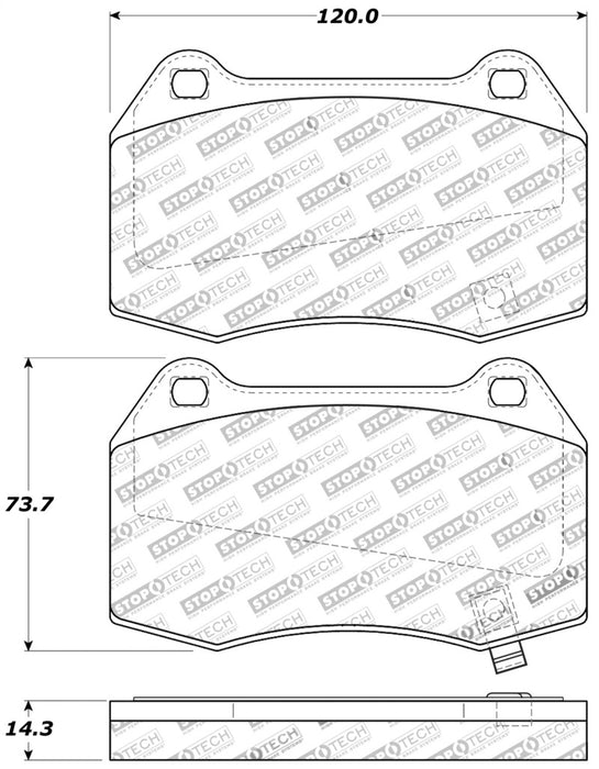 Stoptech 309.09600 StopTech Performance 02-07 350z/G35 w/ Brembo Front Brake Pads