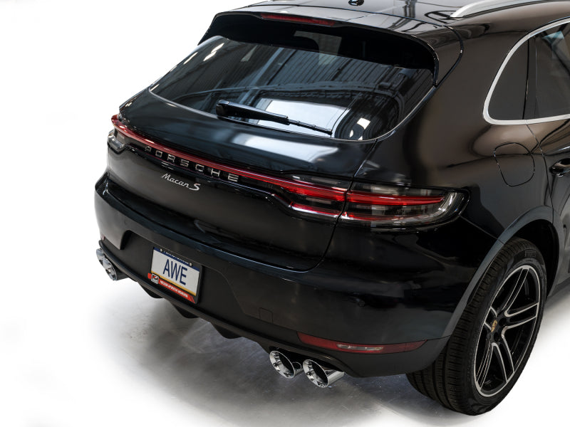 AWE Tuning 3015-42951 19-21 Porsche Macan 3.0T/2.9TT Touring Edition Catback Exhaust w/ Chrome Silver Tips