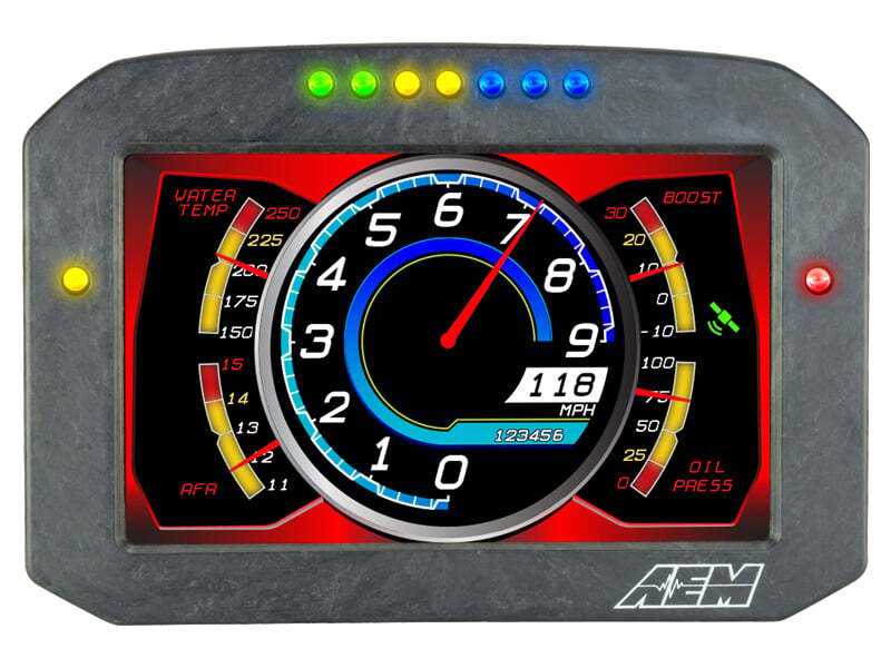 AEM 30-5703F CD-7LG Carbon Logging Flush Digital Dash Display w/ Internal 20Hz GPS & Antenna