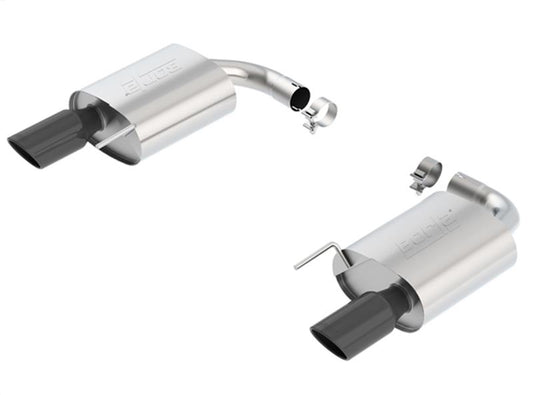 Borla 11887BC S-Type Rear Section 15-17 Ford Mustang GT 5.0L V8 MT/AT 2.5in pipe 4in tip (Black Chrome)