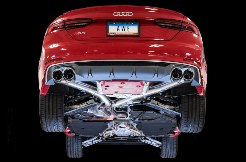 AWE Tuning 3010-43058 Audi B9 S5 Coupe 3.0T Track Edition Exhaust - Diamond Black Tips (102mm)
