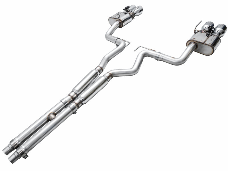 AWE Tuning 3025-42650 AWE 2024 Ford Mustang GT Fastback S650 RWD SwitchPath Catback Exhaust w/ Quad Chrome Silver Tips