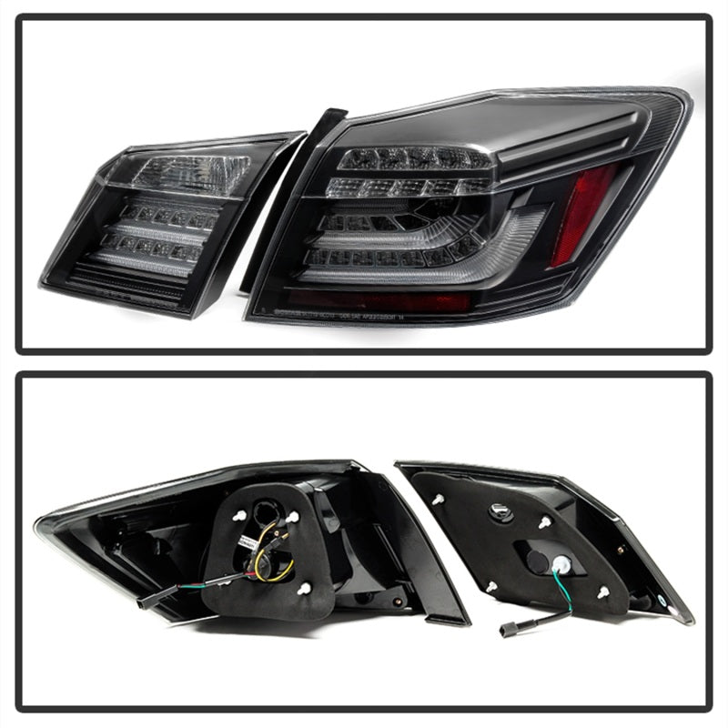SPYDER 5082053 Spyder Honda Accord 2013-2015 4DR LED Tail Lights - Black ALT-YD-HA13LED-LED-BK
