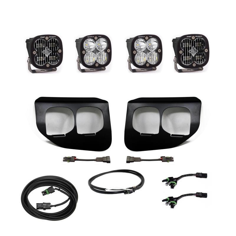 Baja Designs 447736UP Ford Super Duty (20-On) Fog Lights Dual FPK SAE/Pro DC w/Upfitter