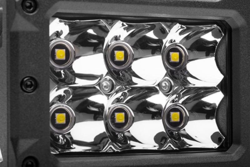 Go Rhino 753003023SBS Xplor Bright Series Rectangle LED Spot Light Kit (Surface/Thread Stud Mnt) 4x3 - Blk (Pair)