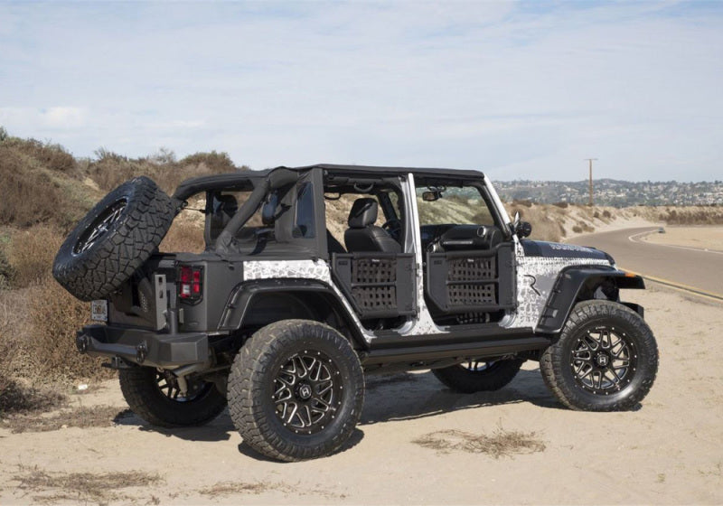 Rampage 990135 2007-2018 Jeep Wrangler(JK) Unlimited 4-Door Trailview Tonneau Top - Black Diamond