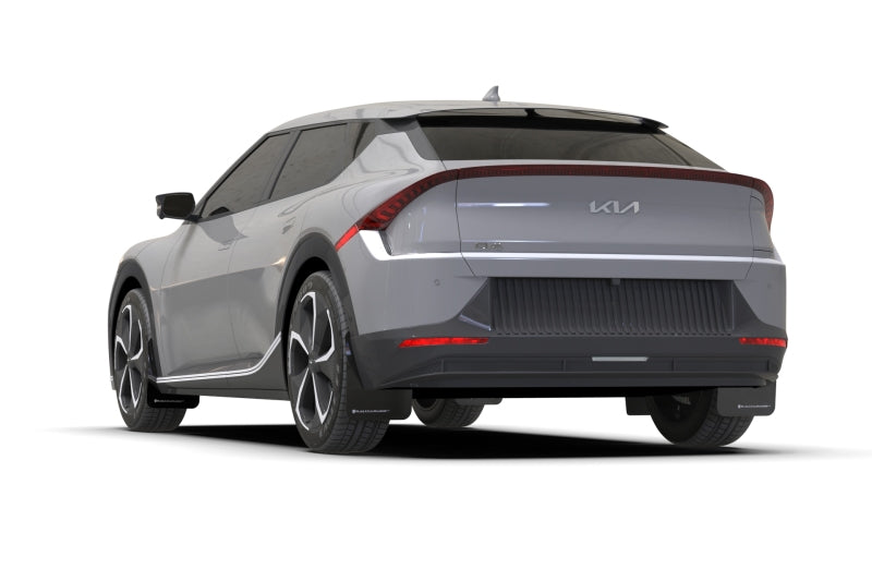Rally Armor MF91-UR-BLK-WH 22-25 Kia EV6 Black UR Mud Flap White Logo