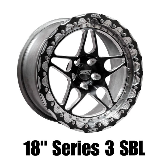 Belak Wheels 18105112S35SB-SBL Belak 18x10 / 5.75in BS / 5x112mm BP / High Pad / Series 3 - Single Beadlock Wheel