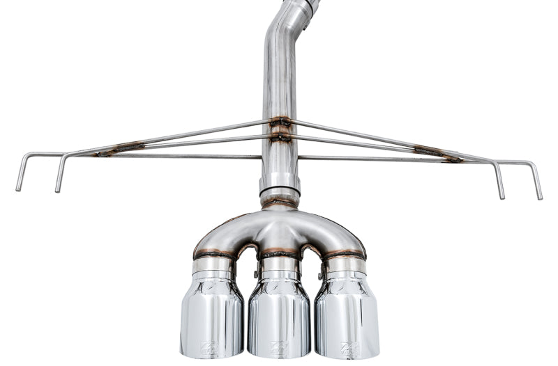 AWE Tuning 3020-52000 2017+ Honda Civic Type R Track Edition Exhaust w/Front Pipe & Triple Chrome Silver Tips