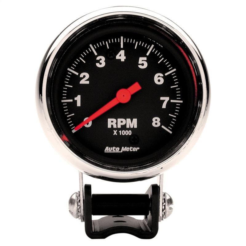 AutoMeter 2893 Gauge Tachometer 2-5/8in. 8K RPM Pedestal Traditional Chrome