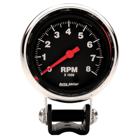 AutoMeter 2893 Gauge Tachometer 2-5/8in. 8K RPM Pedestal Traditional Chrome