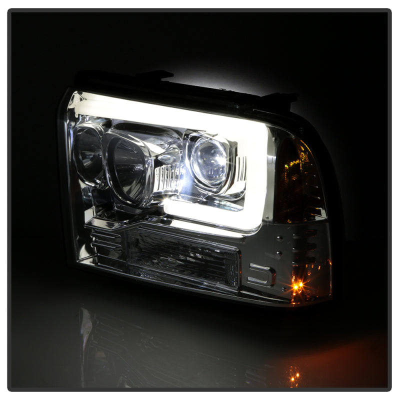 SPYDER 5087904 Spyder Platinum Ford F250/350/450 05-07 High-Power LED Module Proj. Headlights-Chrome (PRO-YD-FS05V2