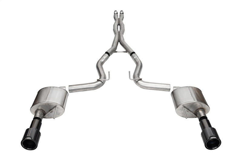 CORSA Performance 21251CFBLK Corsa 2024+ Ford Mustang GT 5.0L V8 Xtreme 4.5 Cat-Back Duel Rear w/ 4.5 In Carbon Fiber Tips