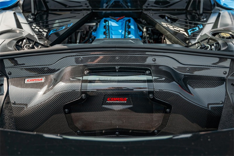 CORSA Performance 44009 Corsa 2020+ Chevrolet Corvette C8/Z06 Carbon Fiber Air Intake Trunk Panel with Polycarbonate