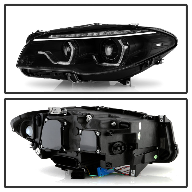 SPYDER 5088208 Spyder BMW 5 Series F10 11-13 Xenon/HID AFS Projector Headlights - Black PRO-YD-BMWF10HIDAFS-SEQ-BK