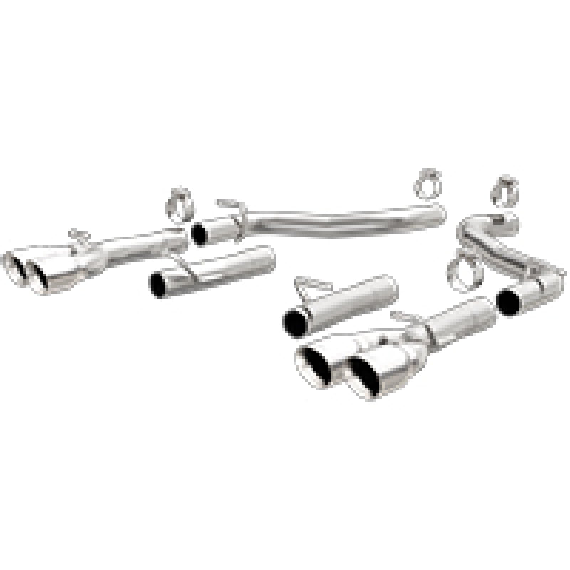 Magnaflow 19218 MagnaFlow Axle-Back, SS, 2.5in, Quad Split Rear 3.5in Tip 2015 Dodge Challenger 3.6L V6