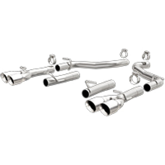 Magnaflow 19218 MagnaFlow Axle-Back, SS, 2.5in, Quad Split Rear 3.5in Tip 2015 Dodge Challenger 3.6L V6