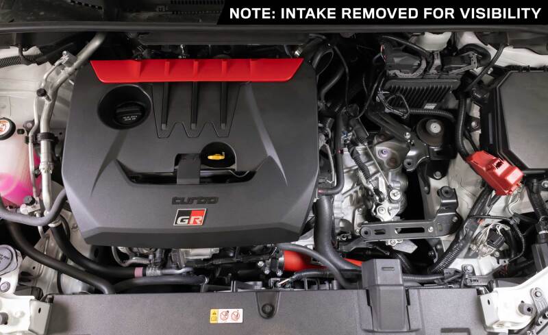 K&N Engineering 77-1018TWR K&N 23-24 Toyota GR Corolla L3 1.6L Charge Pipe Kit - Wrinkle Red