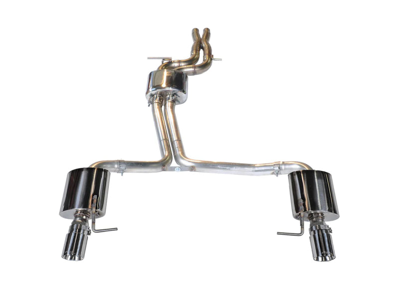 AWE Tuning 3015-32048 Audi C7 A6 3.0T Touring Edition Exhaust - Dual Outlet Chrome Silver Tips