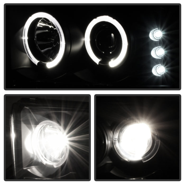SPYDER 5078452 Spyder Ford F250 Super Duty 99-04 Projector Version 2 LED Halo LED Blk Smke PRO-YD-FF25099-1P-G2-BSM