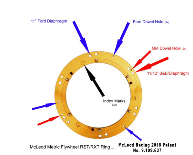 McLeod Racing 6912-03 McLeod RST 02-10 Mustang 4.6L 1-1/16 X 10 Spline Clutch (Fits 6.25in. Or Smaller Crank Relief)