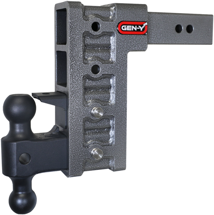 GEN-Y Hitch GH-624 Gen-Y Mega Duty 2.5in Shank 9in Drop 3K TW 21K Hitch w/GH-061 Dual-Ball/GH-062 Pintle Lock