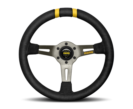 MOMO R1907/33S Momo MODDRIFT Steering Wheel 330 mm - Black Suede/Anthracite Spokes/2 Stripes