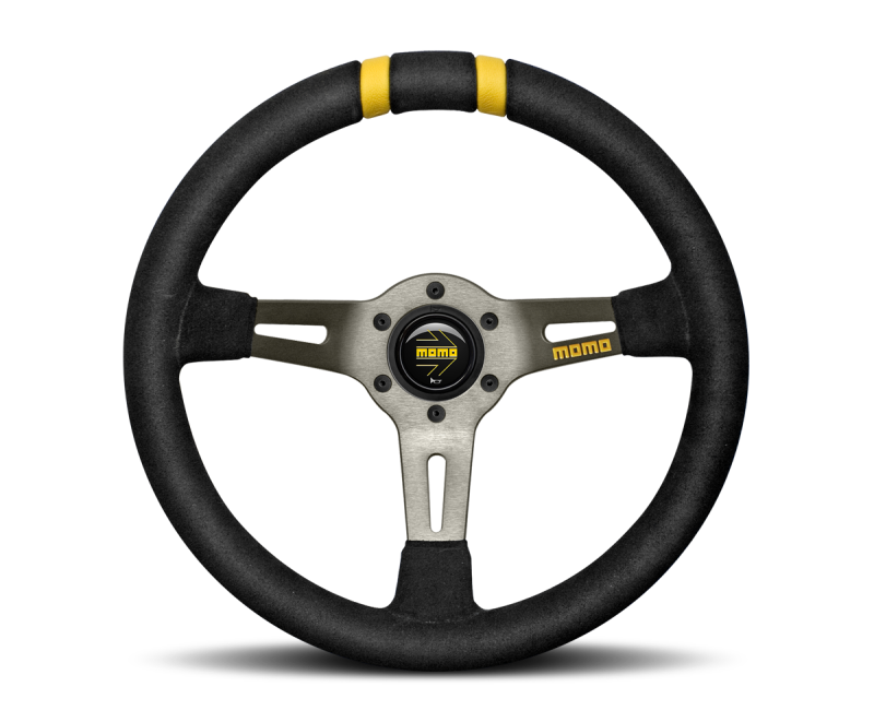 MOMO R1907/33S Momo MODDRIFT Steering Wheel 330 mm - Black Suede/Anthracite Spokes/2 Stripes