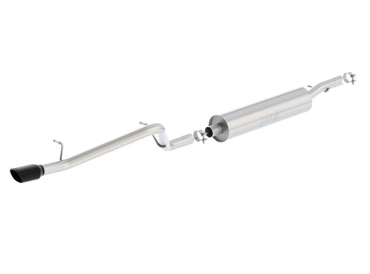 Borla 140479BC 12-16 Jeep Wrangler V6 4WD Dirt Sport Cat-Back 2.5in Single Square Rolled Angle Cut Rear