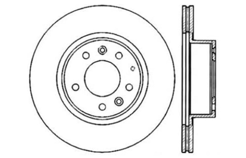 Stoptech 127.45051L StopTech Slotted & Drilled Sport Brake Rotor
