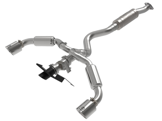 aFe 49-36067-P 23-24 Toyota GR Corolla L3 1.6L (t) Gemini XV 3in to 2-1/2in Cat Back Exhaust w/ Polished Tips