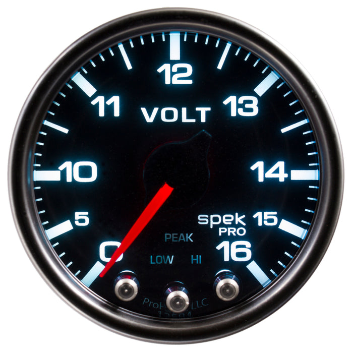 Autometer ATMP34452 Spek-Pro Voltmeter Gauge 0-16 Volt 2-1/16