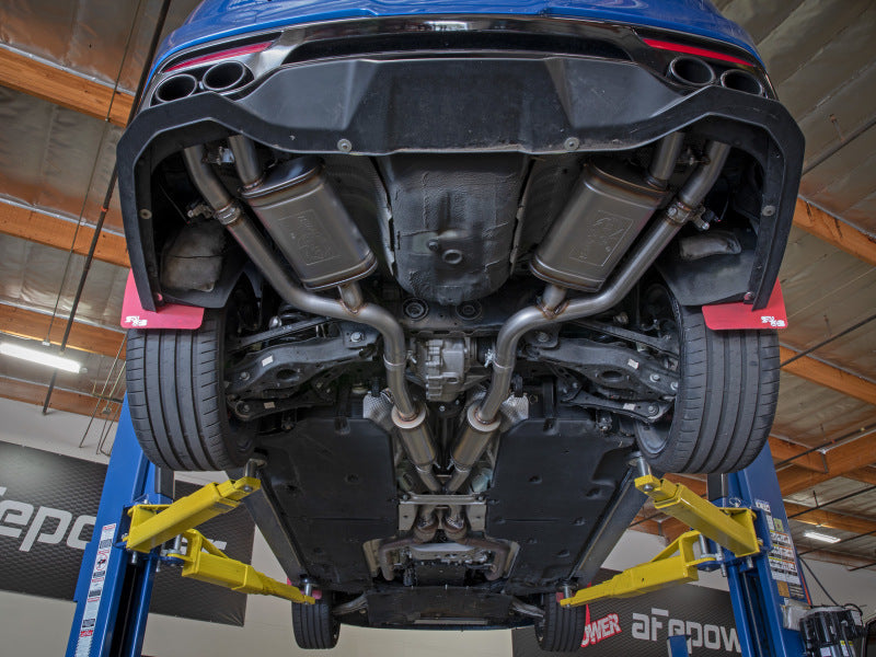 aFe 49-37025 Gemini XV 2.5in 304 SS Cat-Back Exhaust w/Cut-Out 18-22 Kia Stinger V6 3.3L