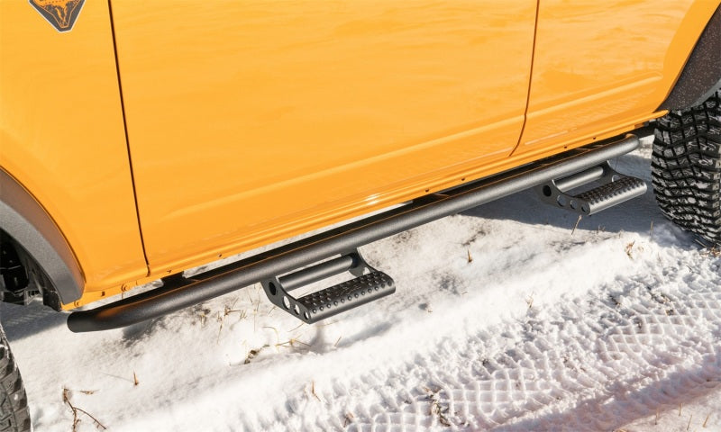 N-Fab F214BRKRS4 RKR Step System 2021 Ford Bronco 4 Door - Tex. Black - 1.75in