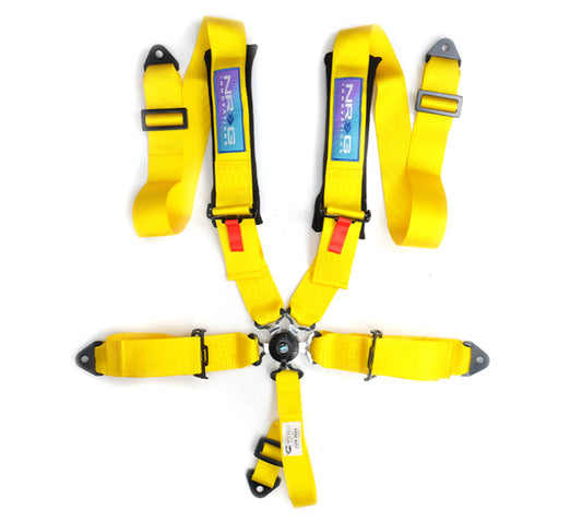 NRG SBH-B6PCYL 5PT 3in. Seat Belt Harness / Cam Lock - Yellow