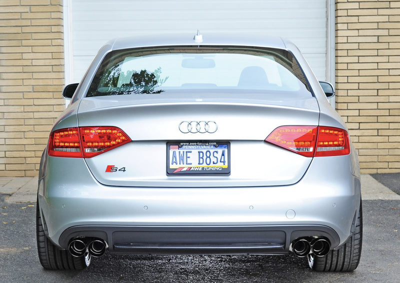 AWE Tuning 3010-43014 Audi B8 / B8.5 S4 3.0T Touring Edition Exhaust - Diamond Black Tips (90mm)